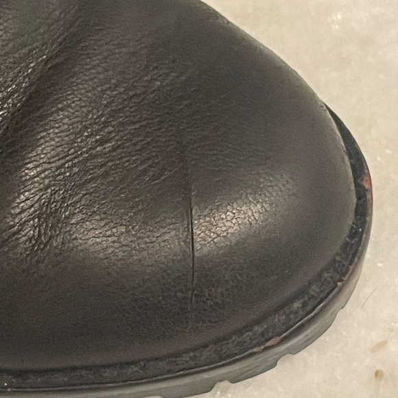 Cole Haan boots moto buckle leather hemlock black sz 8 biker women - Picture 12 of 12